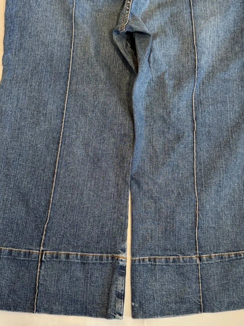a.n.a A NEW APPROACH HIGH RISE CROP WIDE LEG MEDIUM WASH STRETCH JEANS WOMENS 16 - Picture 6 of 16